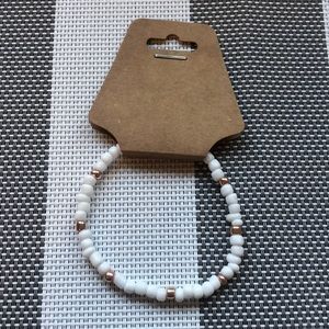 White and rose gold bracelet